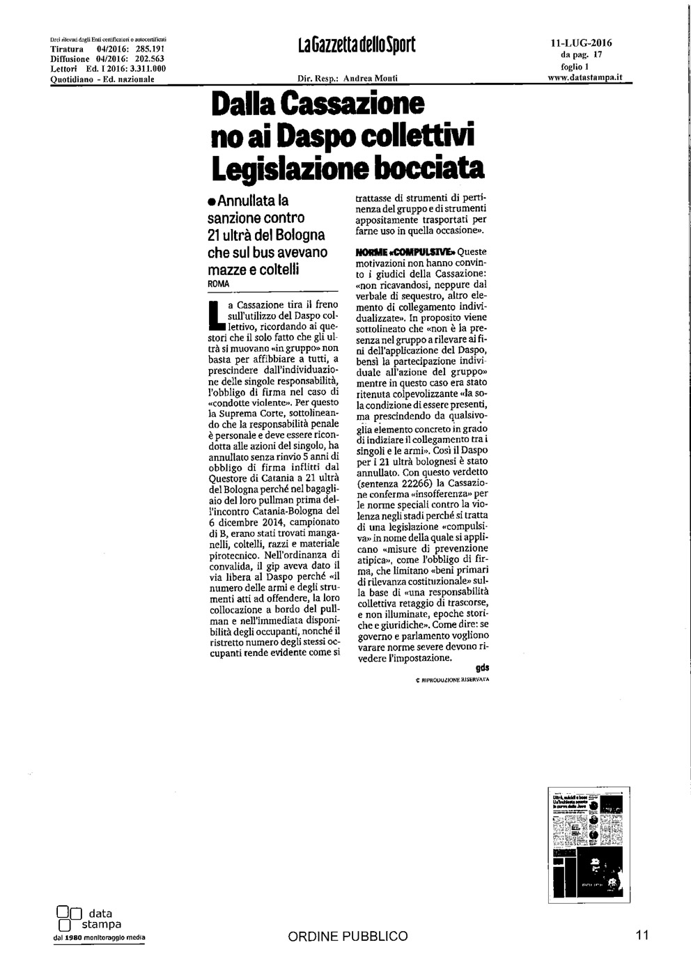 Rassegna Stampa 16